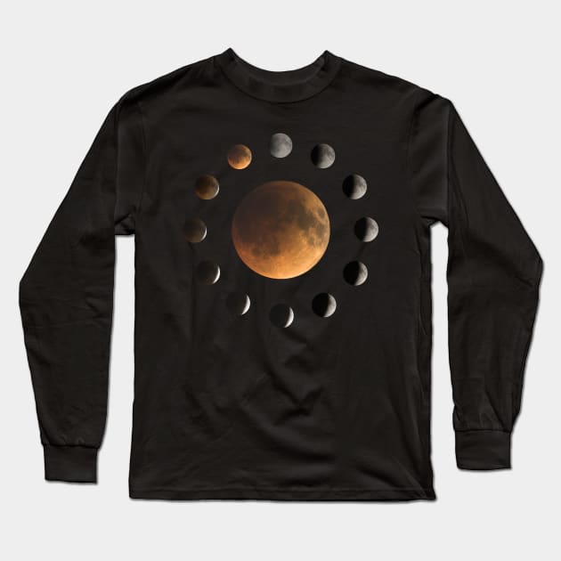 Lunar eclipse Long Sleeve T-Shirt by StarlightHunter.com